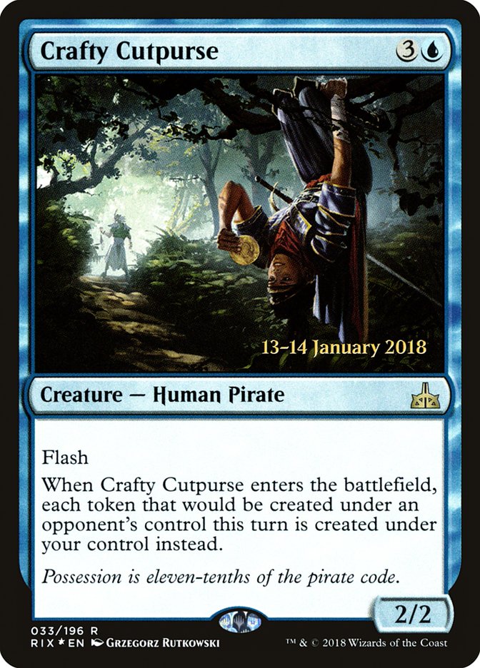 Crafty Cutpurse [Rivals of Ixalan Prerelease Promos] | Chromatic Games