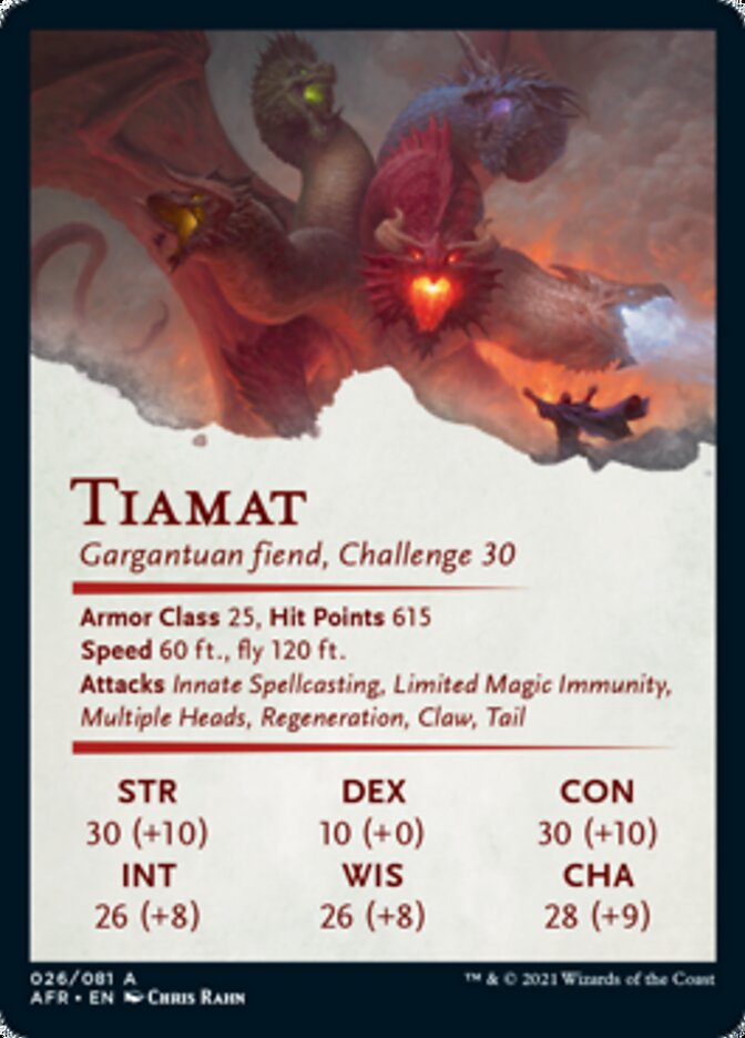 Tiamat Art Card [Dungeons & Dragons: Adventures in the Forgotten Realms Art Series] | Chromatic Games