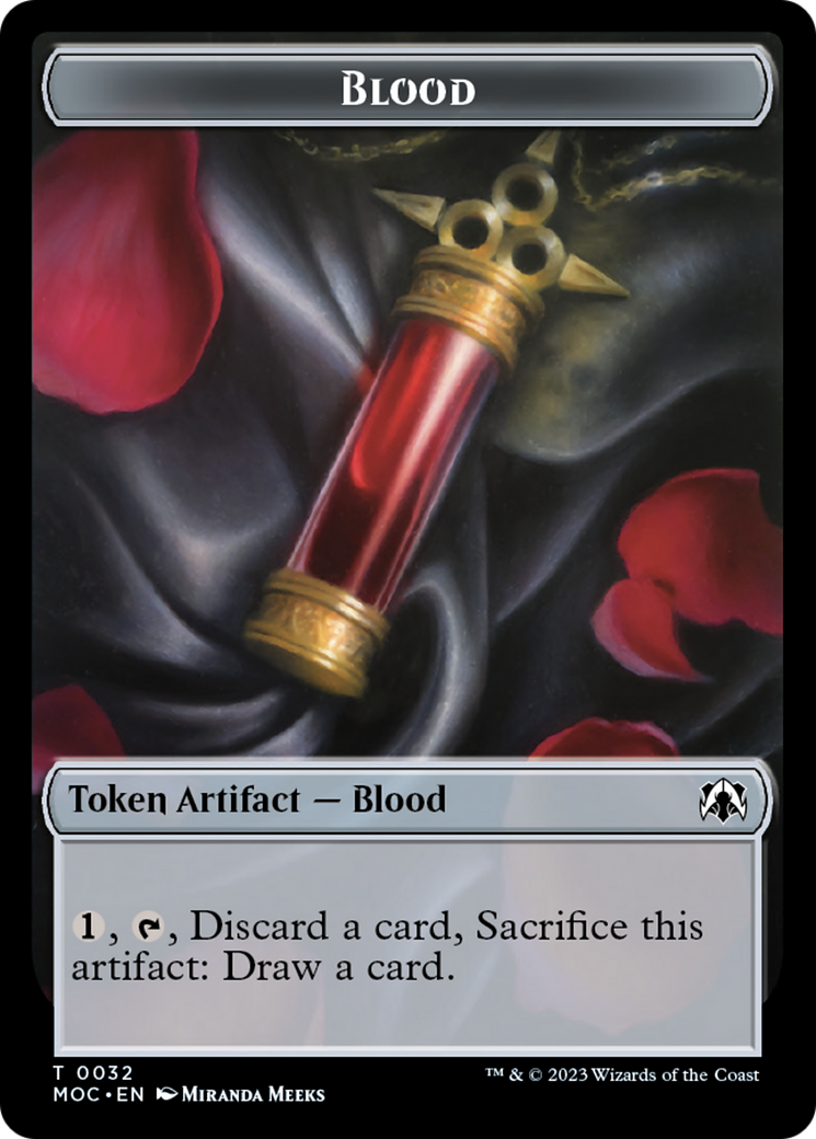 Blood // Shapeshifter Double-Sided Token [March of the Machine Commander Tokens] | Chromatic Games