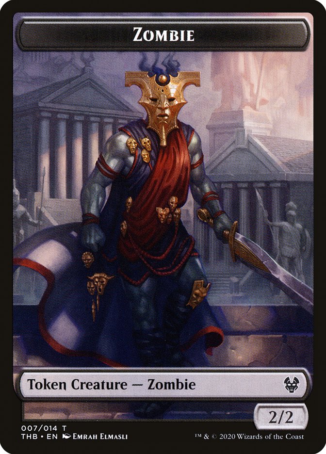 Human Soldier // Zombie Double-Sided Token [Theros Beyond Death Tokens] | Chromatic Games