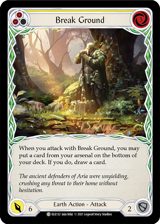 Break Ground (Yellow) [ELE132] (Tales of Aria)  1st Edition Rainbow Foil | Chromatic Games