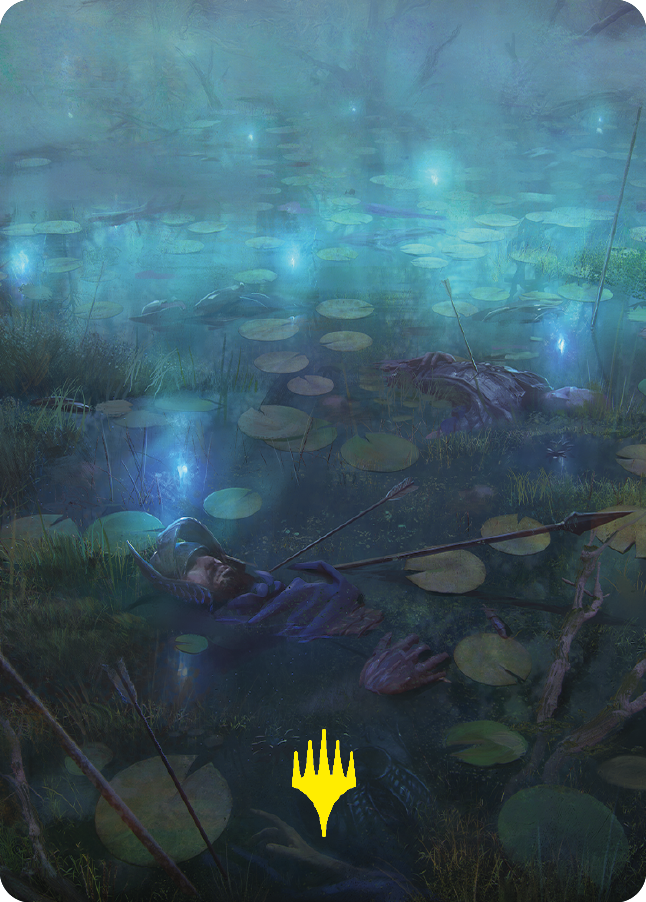 The Dead Marshes Art Card (Gold-Stamped Signature) [The Lord of the Rings: Tales of Middle-earth Art Series] | Chromatic Games