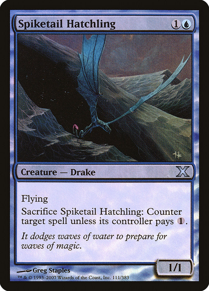 Spiketail Hatchling (Premium Foil) [Tenth Edition] | Chromatic Games