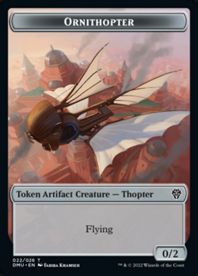 Bird (002) // Ornithopter Double-Sided Token [Dominaria United Tokens] | Chromatic Games