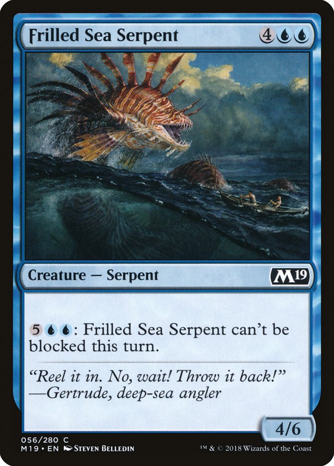 Frilled Sea Serpent [Core Set 2019] | Chromatic Games