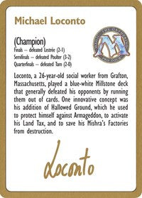 1996 Michael Loconto Biography Card [World Championship Decks] | Chromatic Games