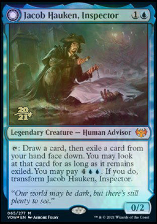 Jacob Hauken, Inspector // Hauken's Insight [Innistrad: Crimson Vow Prerelease Promos] | Chromatic Games