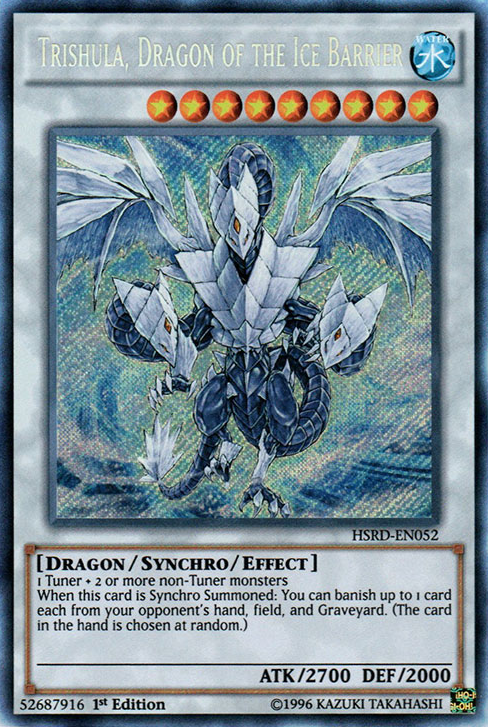 Trishula, Dragon of the Ice Barrier [HSRD-EN052] Secret Rare | Chromatic Games