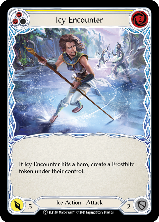 Icy Encounter (Yellow) [U-ELE158] (Tales of Aria Unlimited)  Unlimited Rainbow Foil | Chromatic Games