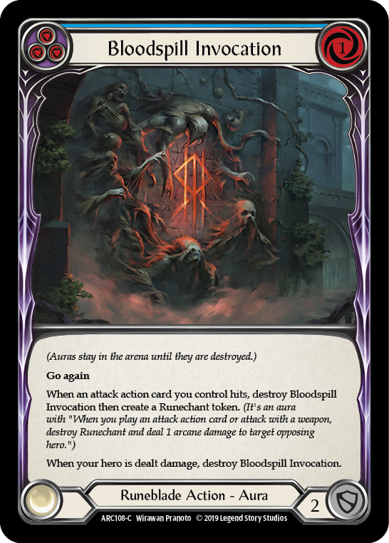 Bloodspill Invocation (Blue) [ARC108-C] (Arcane Rising)  1st Edition Normal | Chromatic Games