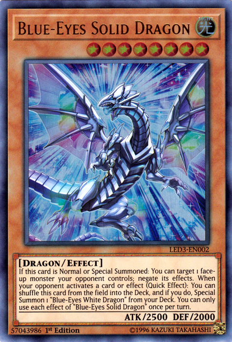 Blue-Eyes Solid Dragon [LED3-EN002] Ultra Rare | Chromatic Games