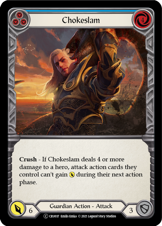 Chokeslam (Blue) [U-CRU037] (Crucible of War Unlimited)  Unlimited Normal | Chromatic Games