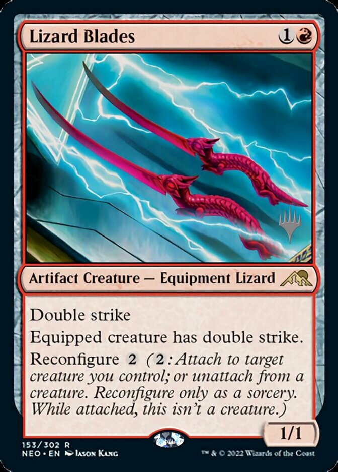 Lizard Blades (Promo Pack) [Kamigawa: Neon Dynasty Promos] | Chromatic Games