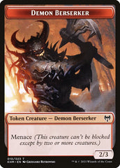 Dwarf Berserker // Demon Berserker Double-Sided Token [Kaldheim Tokens] | Chromatic Games