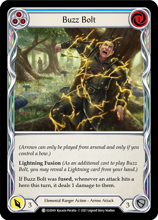 Buzz Bolt (Blue) [ELE049] (Tales of Aria)  1st Edition Rainbow Foil | Chromatic Games