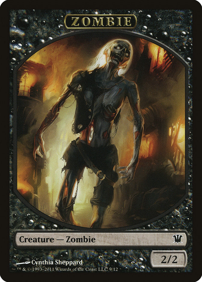 Zombie Token (9/12) [Innistrad Tokens] | Chromatic Games