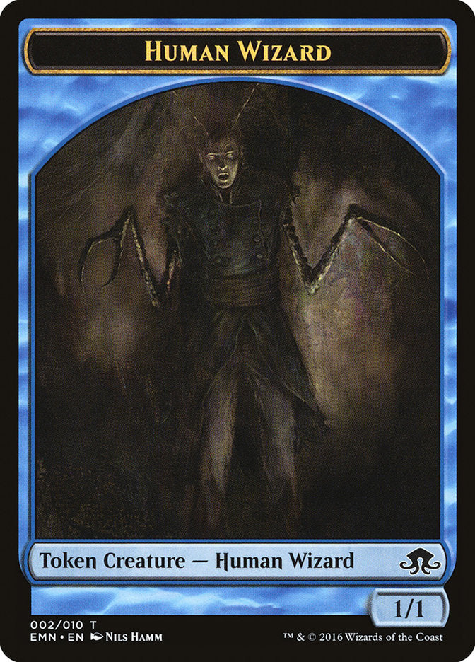 Human Wizard Token [Eldritch Moon Tokens] | Chromatic Games