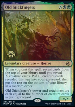 Old Stickfingers [Innistrad: Midnight Hunt Prerelease Promos] | Chromatic Games