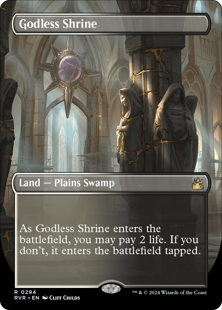 Godless Shrine (Borderless) [Ravnica Remastered] | Chromatic Games