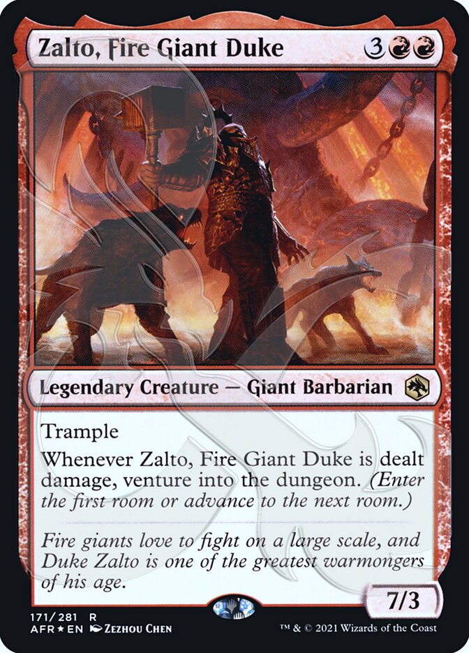 Zalto, Fire Giant Duke (Ampersand Promo) [Dungeons & Dragons: Adventures in the Forgotten Realms Promos] | Chromatic Games