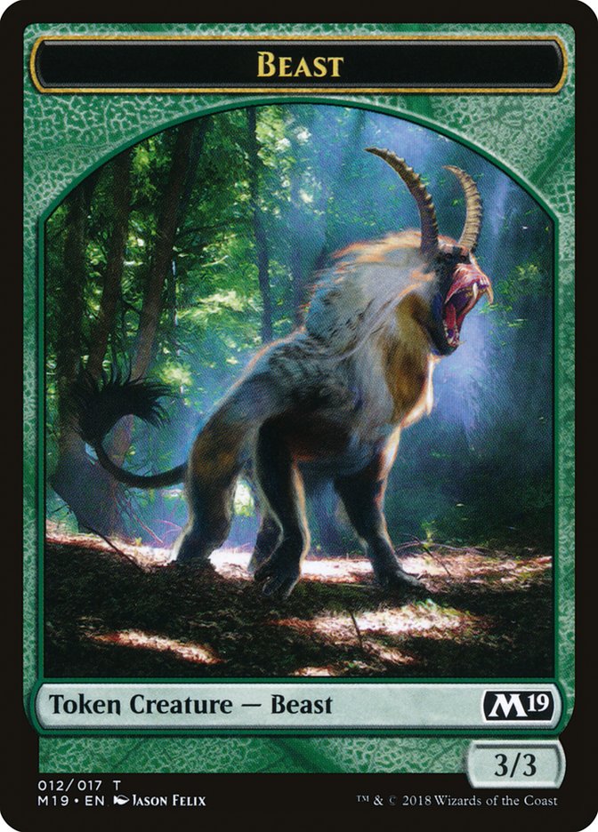 Beast Token [Core Set 2019 Tokens] | Chromatic Games