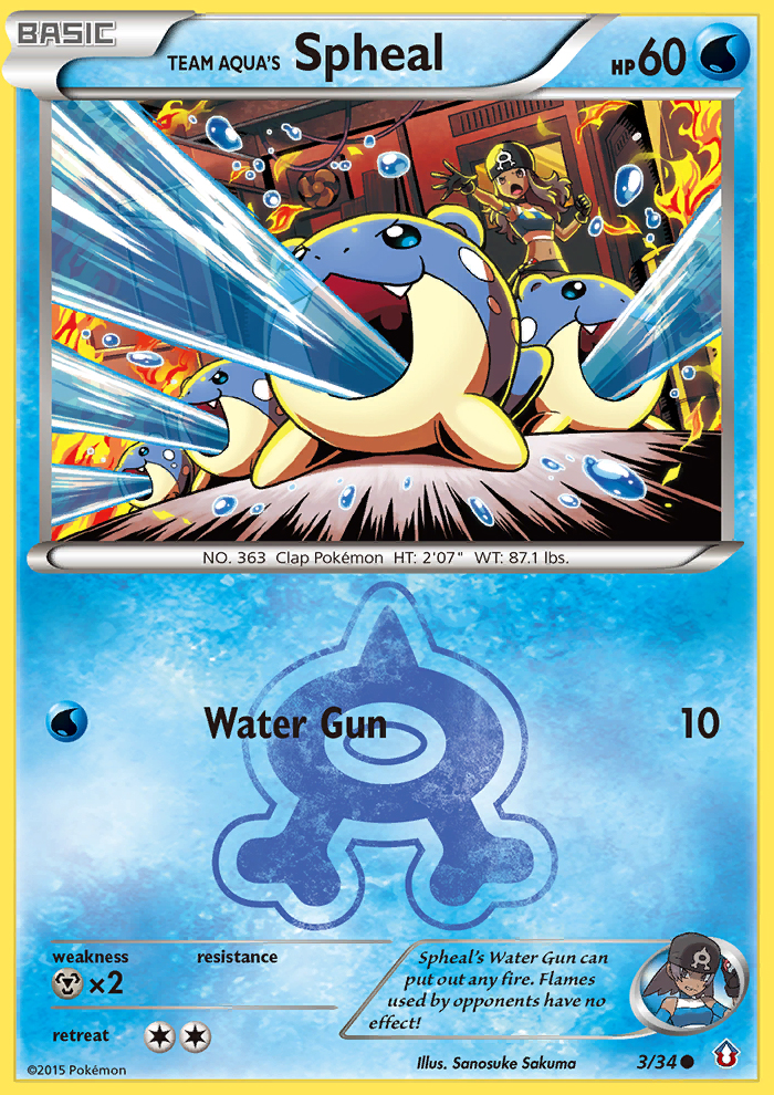 Team Aqua's Spheal (3/34) [XY: Double Crisis] | Chromatic Games