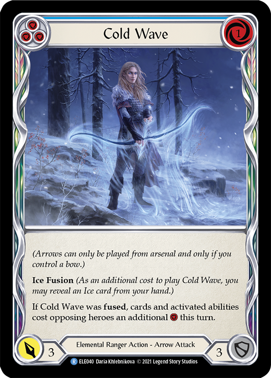 Cold Wave (Blue) [ELE040] (Tales of Aria)  1st Edition Rainbow Foil | Chromatic Games