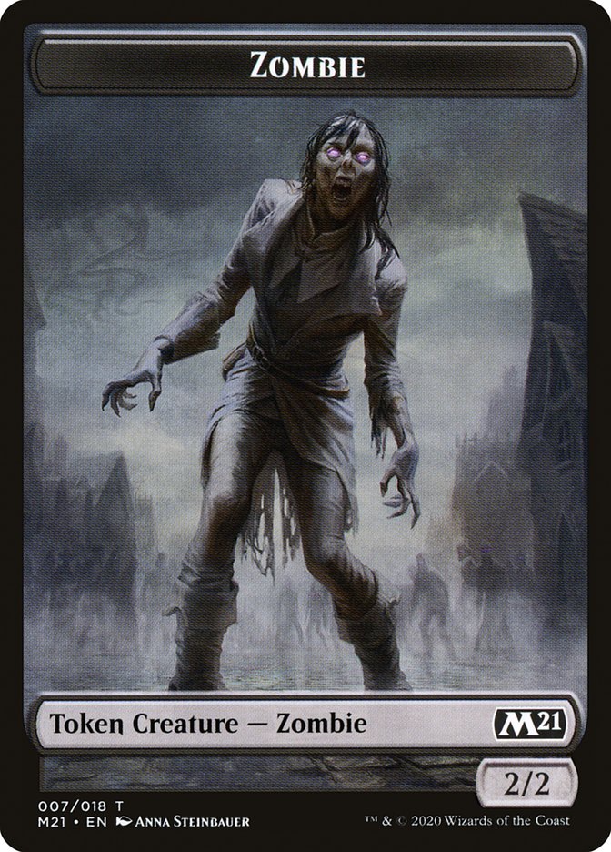 Construct // Zombie Double-Sided Token [Core Set 2021 Tokens] | Chromatic Games