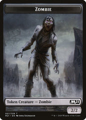 Knight // Zombie Double-Sided Token [Core Set 2021 Tokens] | Chromatic Games