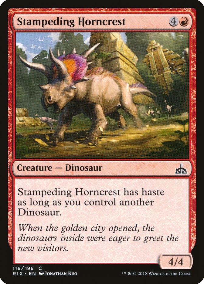 Stampeding Horncrest [Rivals of Ixalan] | Chromatic Games