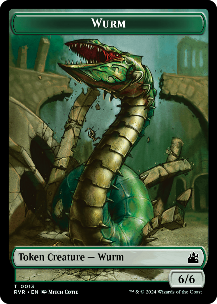 Goblin (0008) // Wurm Double-Sided Token [Ravnica Remastered Tokens] | Chromatic Games