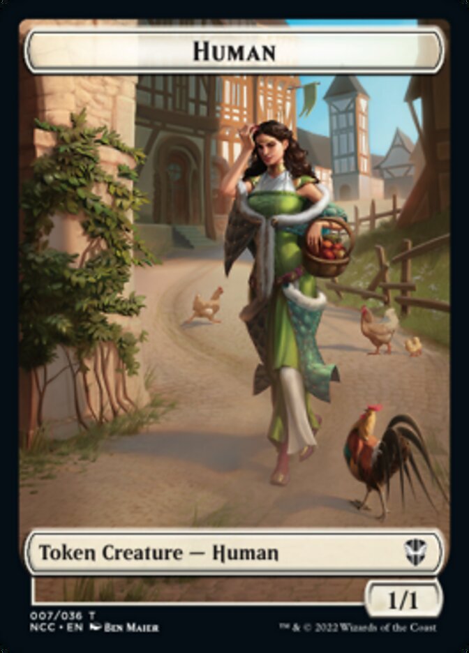 Eldrazi Spawn // Human Double-Sided Token [Streets of New Capenna Commander Tokens] | Chromatic Games