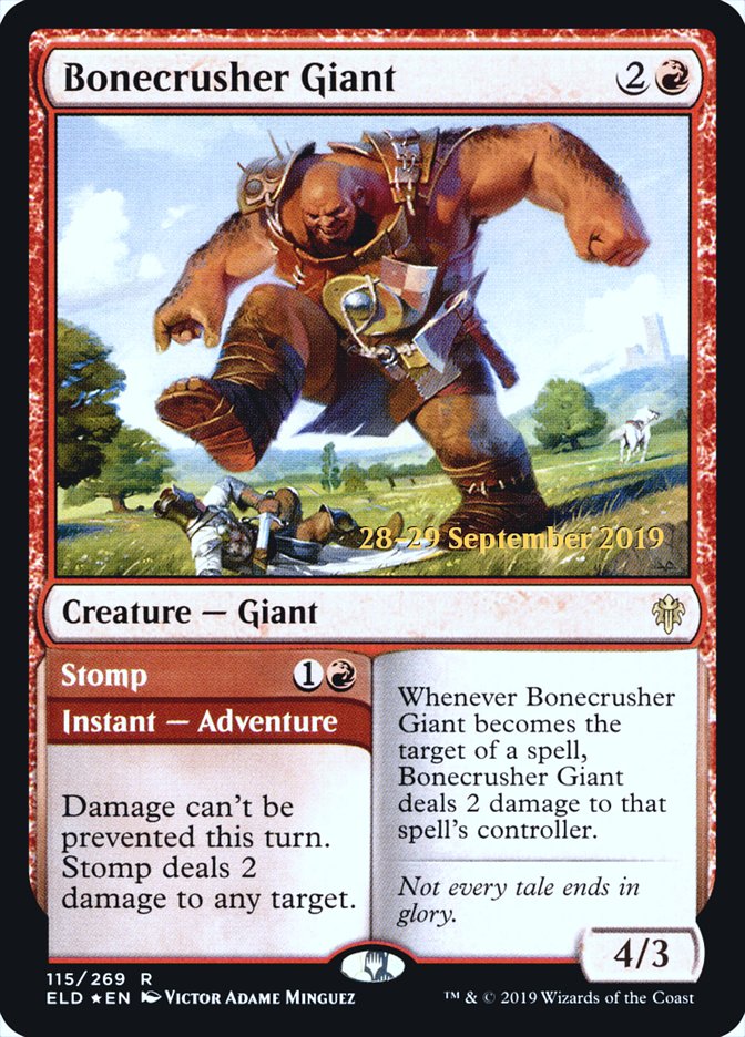 Bonecrusher Giant // Stomp [Throne of Eldraine Prerelease Promos] | Chromatic Games