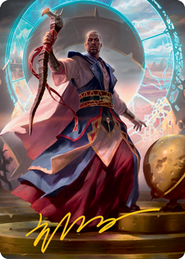 Teferi, Who Slows the Sunset Art Card (Gold-Stamped Signature) [Innistrad: Midnight Hunt Art Series] | Chromatic Games