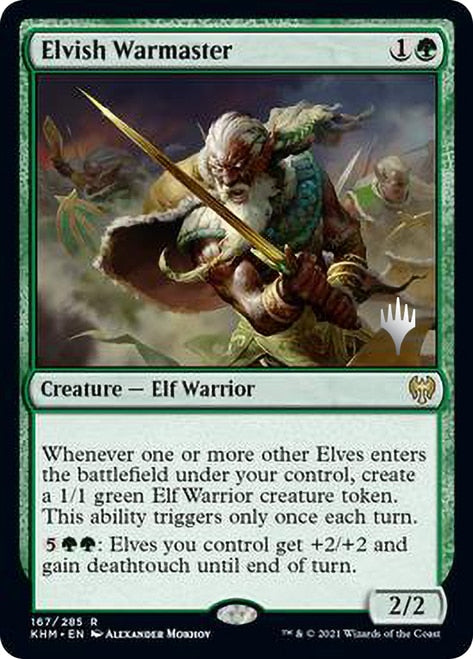 Elvish Warmaster (Promo Pack) [Kaldheim Promos] | Chromatic Games