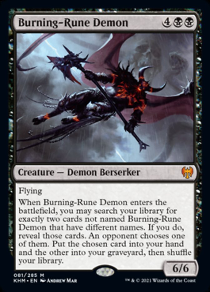 Burning-Rune Demon [Kaldheim] | Chromatic Games