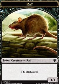 Rat // Cat Double-Sided Token [Commander 2017 Tokens] | Chromatic Games