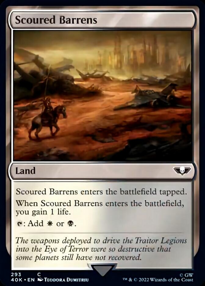 Scoured Barrens (Surge Foil) [Warhammer 40,000] | Chromatic Games