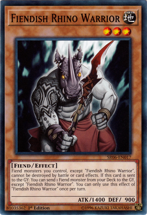 Fiendish Rhino Warrior [SR06-EN017] Common | Chromatic Games