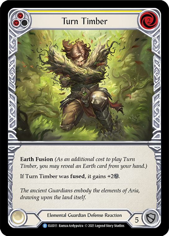 Turn Timber (Yellow) [ELE011] (Tales of Aria)  1st Edition Rainbow Foil | Chromatic Games