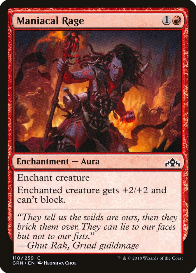 Maniacal Rage [Guilds of Ravnica] | Chromatic Games