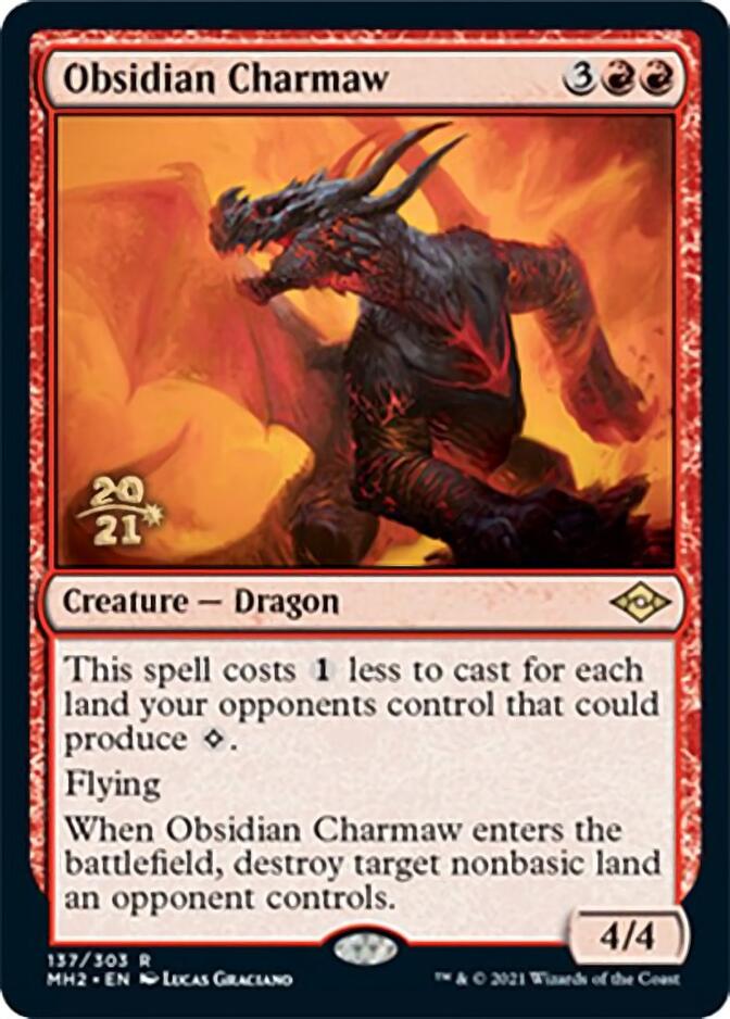 Obsidian Charmaw [Modern Horizons 2 Prerelease Promos] | Chromatic Games