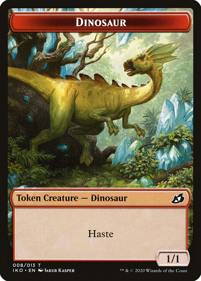 Dinosaur Token [Ikoria: Lair of Behemoths Tokens] | Chromatic Games