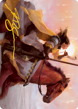 Sunrise Cavalier Art Card (Gold-Stamped Signature) [Innistrad: Midnight Hunt Art Series] | Chromatic Games