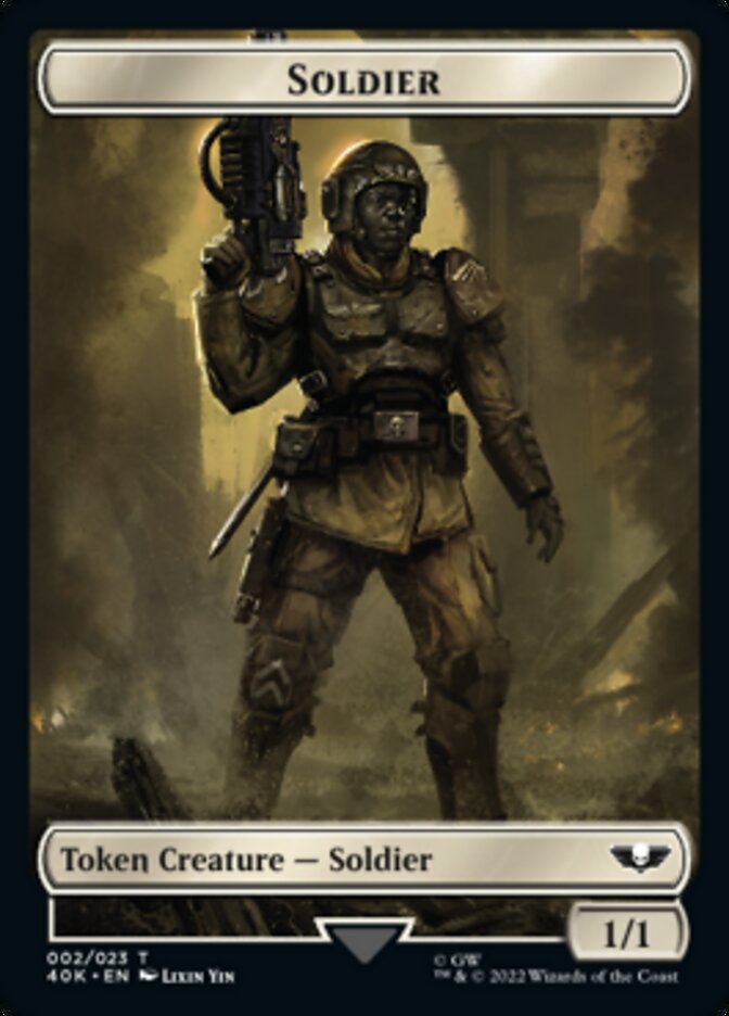 Soldier (002) // Space Marine Devastator Double-Sided Token [Warhammer 40,000 Tokens] | Chromatic Games