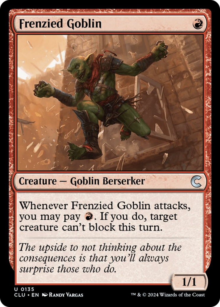 Frenzied Goblin [Ravnica: Clue Edition] | Chromatic Games