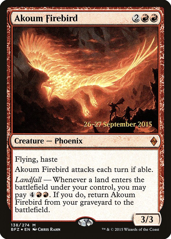 Akoum Firebird [Battle for Zendikar Prerelease Promos] | Chromatic Games