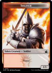 Goblin (0008) // Soldier Double-Sided Token [Ravnica Remastered Tokens] | Chromatic Games