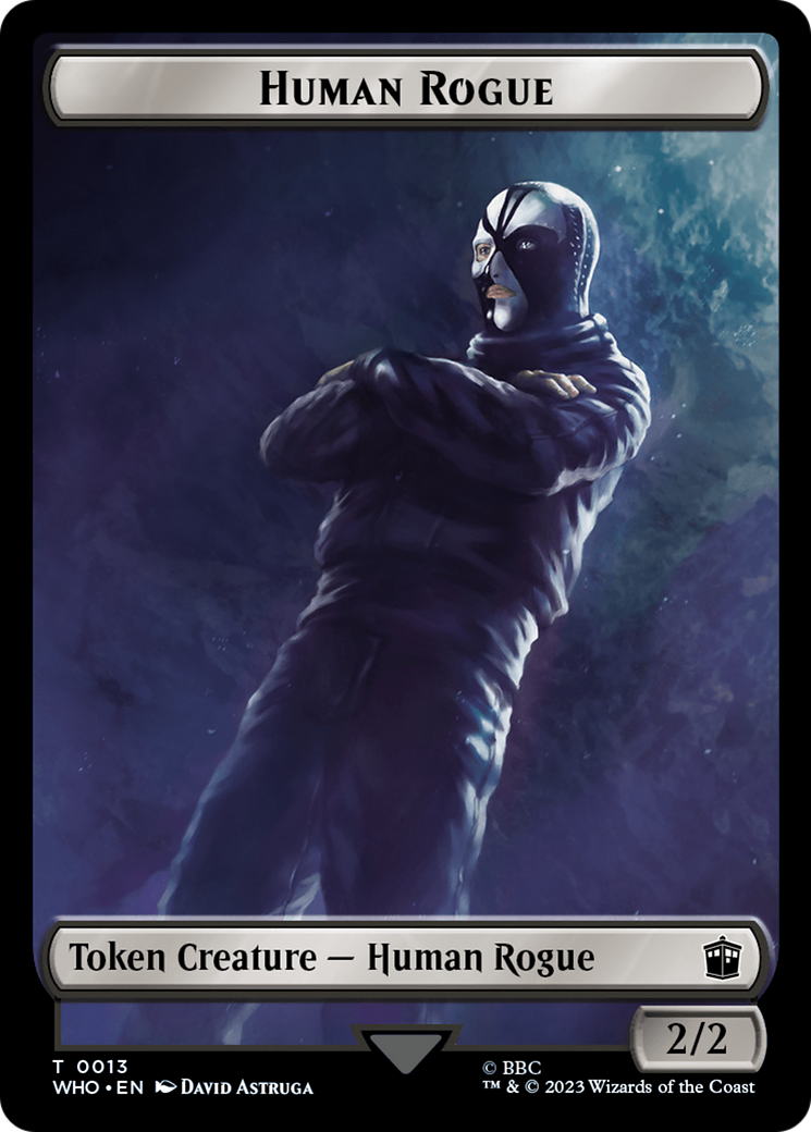 Human Rogue // Beast Double-Sided Token [Doctor Who Tokens] | Chromatic Games