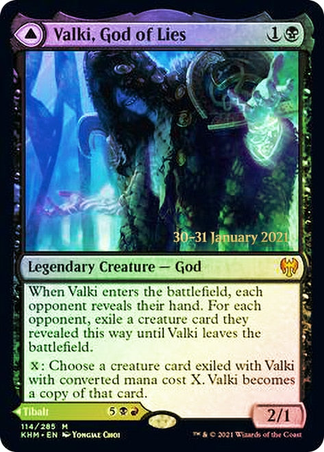 Valki, God of Lies // Tibalt, Cosmic Impostor [Kaldheim Prerelease Promos] | Chromatic Games